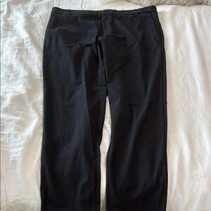 Men's Black lululemon ABC trouser size 38 waist 30” inseam